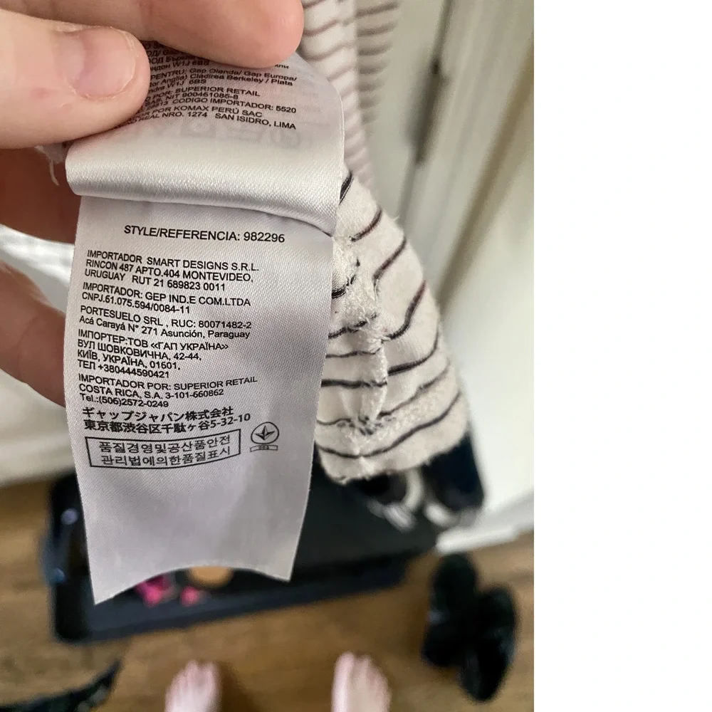 GAP BODY Black and White Striped Modal Robe (M/L) - Picture 8 of 9